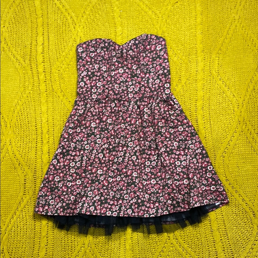 Sound & Matter Pink and Black Flower Sundress